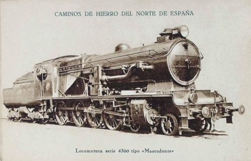 Caminos de Hierro del Norte de España. Locomotora serie 4300 tipo “Mastodonte”