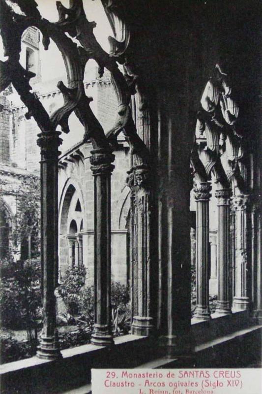 Monasterio de Santas Creus. Claustro. Arcos ogivales (Siglo XIV) (Ojivales)