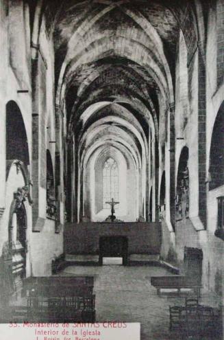 Monasterio de Santas Creus. Interior de la Iglesia