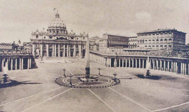 Roma. Chiesa di S. Pietro con il Palazzo Vaticano