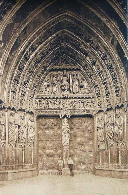 León. Catedral (Siglo XII). Fachada Principal. Puerta de Nuestra Señora la Blanca