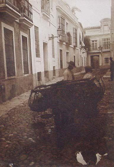 (Sevilla. Vista de una calle-patio)