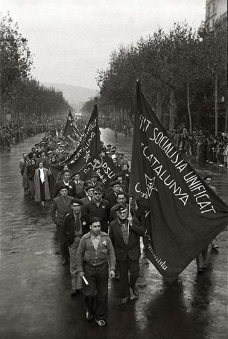 Cortejo fúnebre en el entierro de Hans Beimler, jefe de la centuria Thälmann de las Brigadas Internacionales