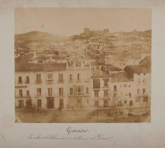 Grenade. La ville et l'Alhambra vus de la barrera del Darro