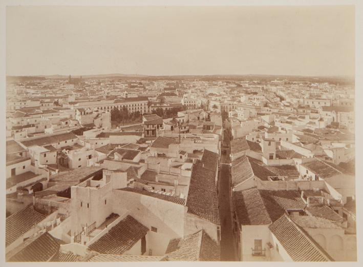 Vista urbana: casas blancas