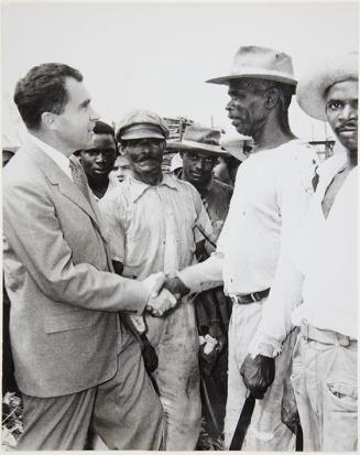 Richard Nixon durante su visita a la isla