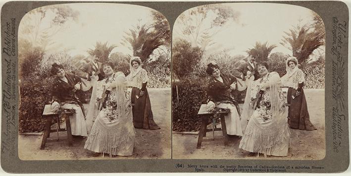 Alegres horas con las bellas señoritas de Cádiz, Jardines de una casa de los suburbios