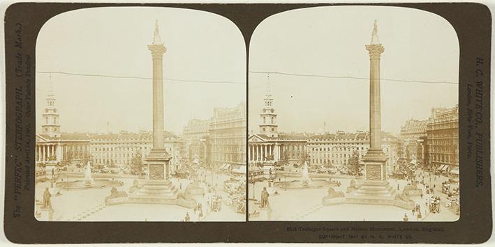 Trafalgar Square and Nelson Monument, London, England