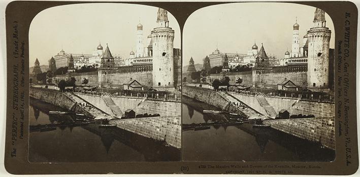 The Massive Walls and Towers of the Kremlin, Moscow, Russia