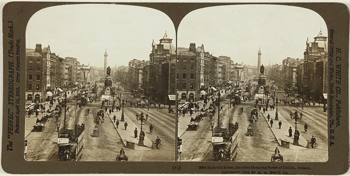 Sackville Street, the chief Shopping Street of Dublin, Ireland