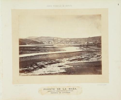 Puente de la Maza, carretera de segundo orden de Torrelavega a Oviedo, provincia de Santander