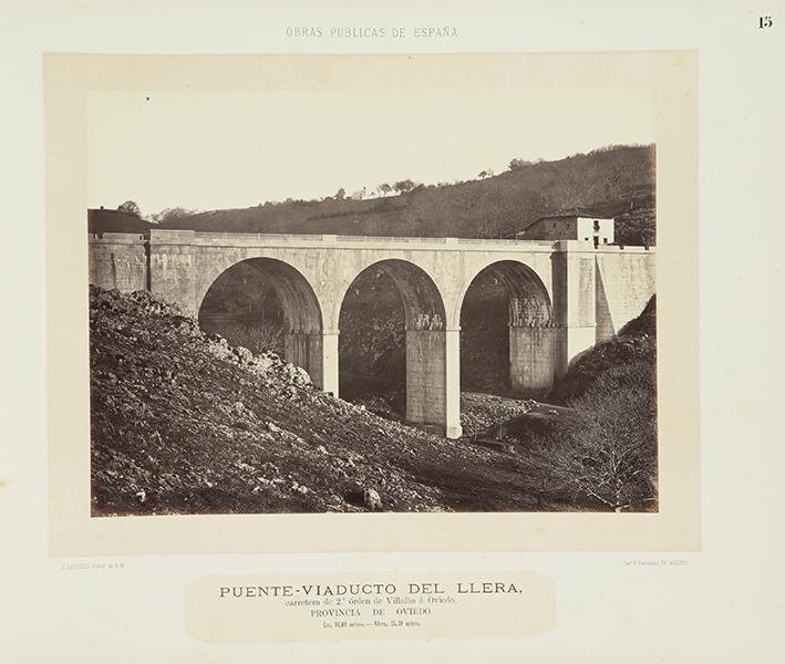 Puente viaducto del Llera, carretera de segundo orden de Villaba a Oviedo, provincia de Oviedo