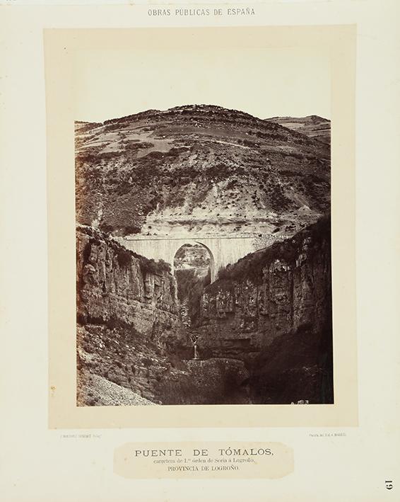 Puente de Tómalos, carretera de primer orden de Soria a Logroño, provincia de Logroño