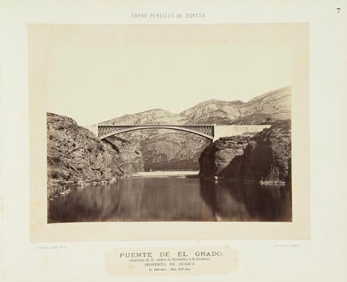 Puente de el Grado, carretera de tercer orden de Barbastro a la frontera, provincia de Huesca