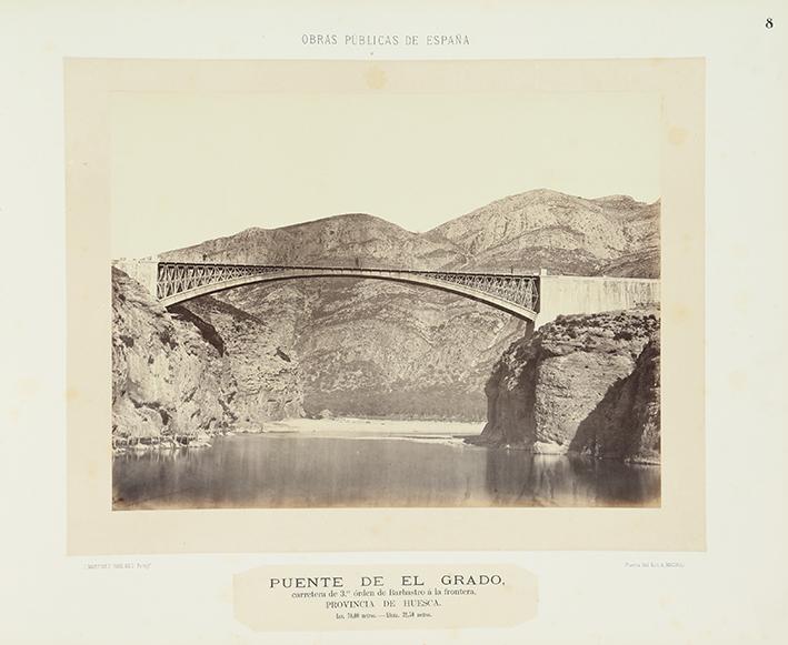 Puente de el Grado, carretera de tercer orden de Barbastro a la frontera, provincia de Huesca