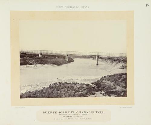 Puente sobre el Guadalquivir, ferrocarril de Córdoba a Málaga, provincia de Córdoba