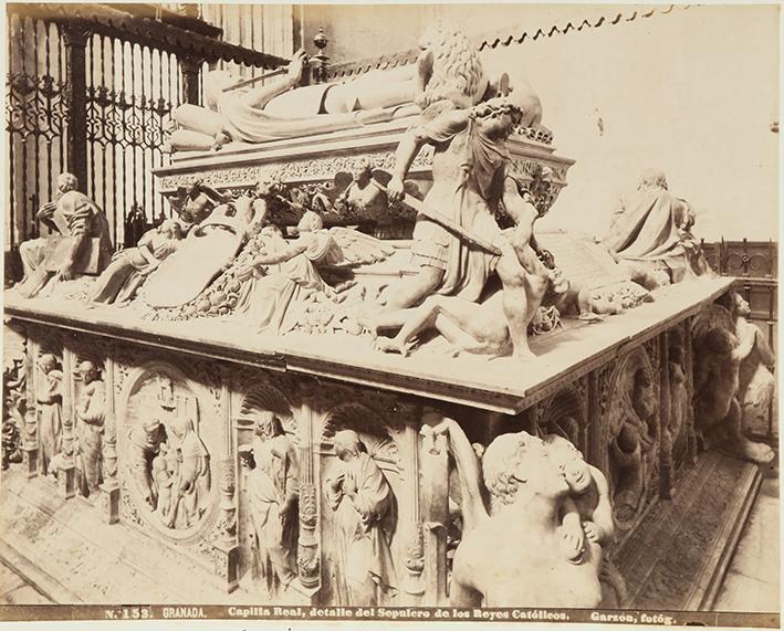 Granada. Capilla Real, detalle del sepulcro de los Reyes Católicos