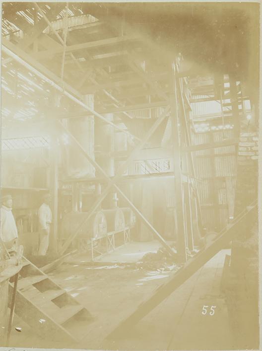 Pampa and oficina views. Sulphur ovens in iodine house