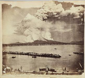 Vesuve: Eruption 26 avril 1872: Somma c S. Sebastiano detruites