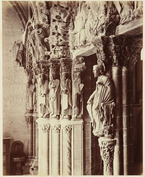 Portico de la Gloria: Central Pier, showing statue of Saint Iago (From South)