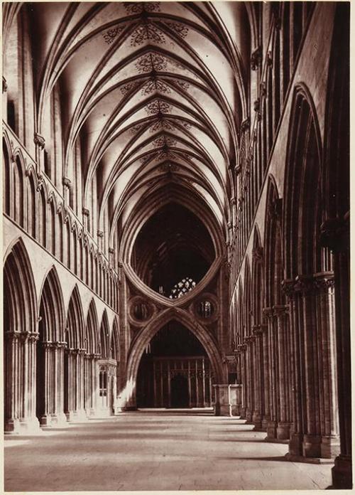 Europe. Nave of Wells Cathedral