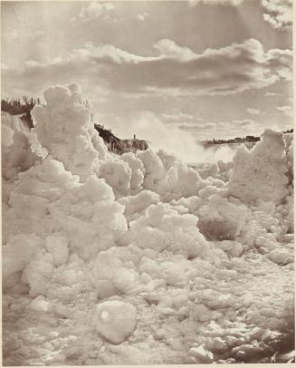 America. Niagara river in winter