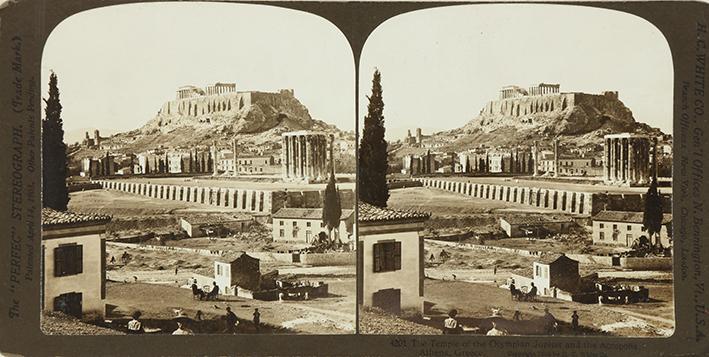 The Temple of the Olympian Jupiter and the Acropolis, Athens, Greece