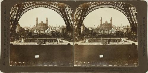 The Trocadero looking through the Eifel Tower, Paris, Exposition