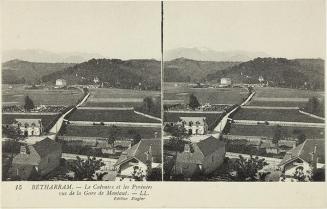 Bétharram. Le Calvaire et les Pyrénées vus de la Gare de Montaut