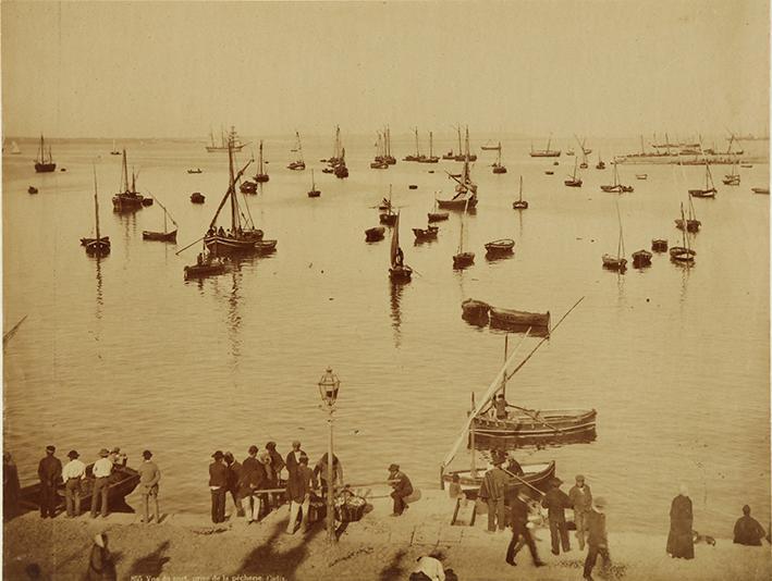 Vue du port, prise de la pécherie. Cadix