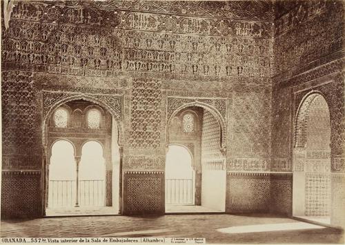 Granada. Vista interior de la Sala de Embajadores (Alhambra)