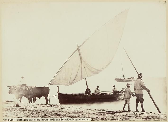 Valence. Barque de pêcheurs tirée sur le sable. (d’après nature)