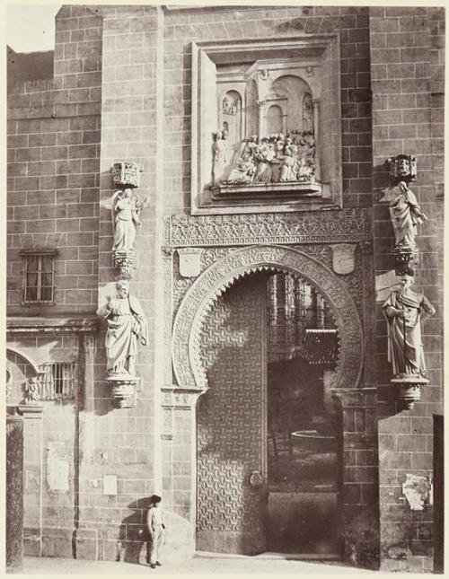 Old moorish door of the Cathedral. Seville