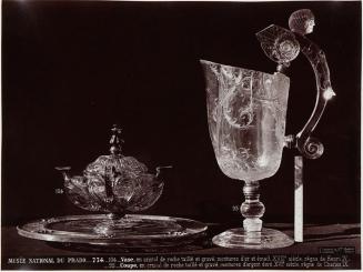 Musée National du Prado._774_104_Vase, en cristal de roche taillè et gravè, montures d´or et èmail, XVIIe siècle, règne de Henri IV._95_Coupe, en cristal de roche taillè et gravè, montures d´argent dorè, XVIe siècle, règne de Charles IX