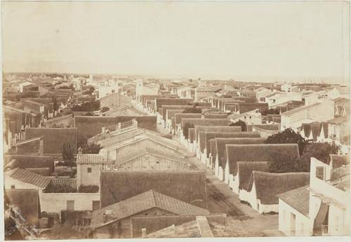 (Vista área de un barrio de Valencia)