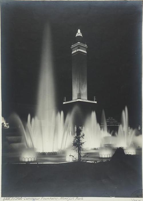 Barcelona. Luminous Fountains Montjuic park