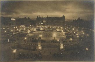 Barcelona de noche. Plaza de Cataluña